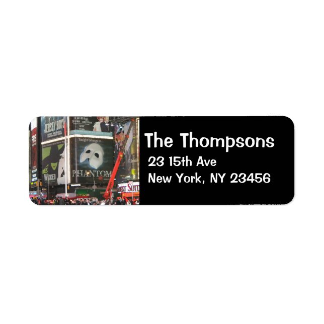 NYC Mailing Return Address Labels (Front)