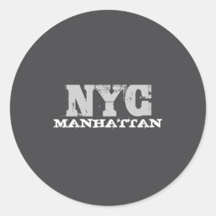 Nyc Manhattan Creative New York City Template _1  Classic Round Sticker