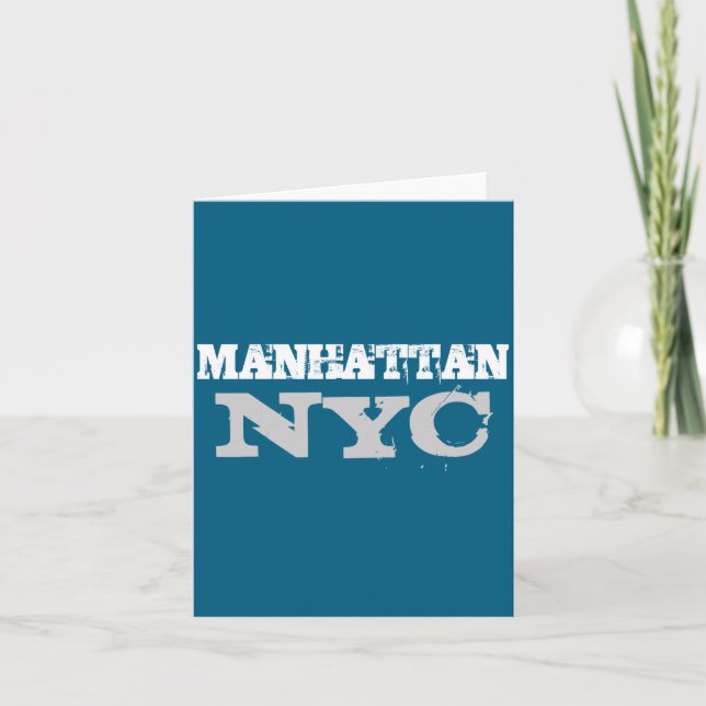 Nyc Manhattan New York City Elegant Black Template (Front)