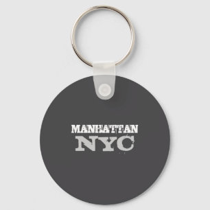 Nyc Manhattan New York City Elegant Black Template Key Ring