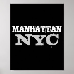 Nyc Manhattan New York City Elegant Black Template Poster