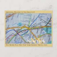 Nyc Metro Plan Map New York Closeup Travel City