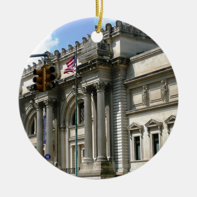 NYC Metropolitan Museum Ceramic Tree Decoration (Front)