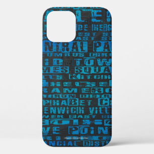 NYC Neighbourhoods Blue iPhone 12 Case