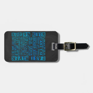 NYC Neighbourhoods Blue Luggage Tag