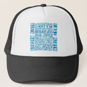 NYC Neighbourhoods Blue Trucker Hat