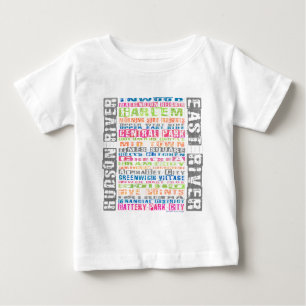 NYC Neighbourhoods Rainbow Baby T-Shirt
