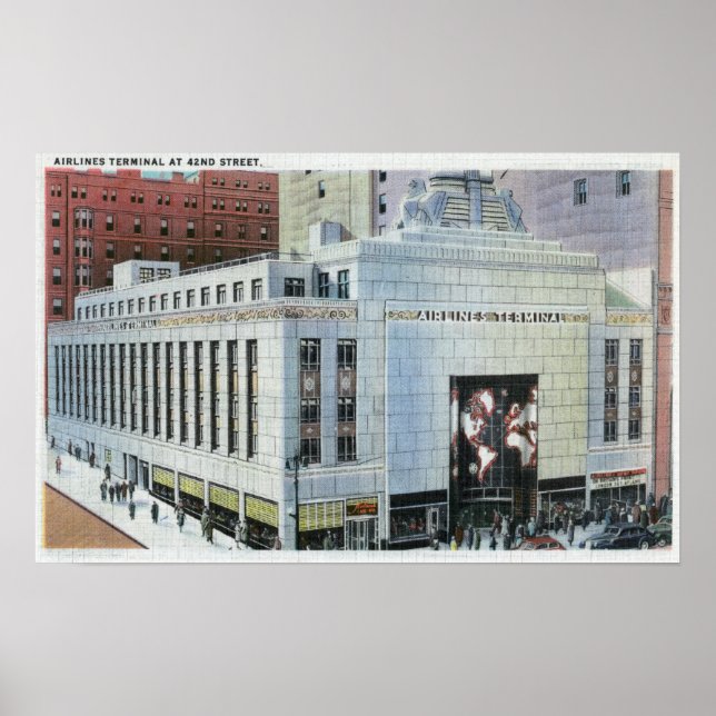 NYC, New York42nd Street View of Terminals Poster (Front)