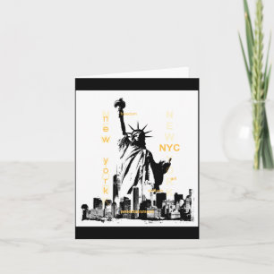 Nyc New York Brooklyn Bridge Liberty Statue Mens _ Card