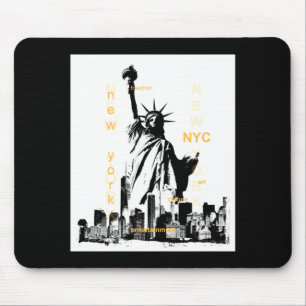 Nyc New York Brooklyn Bridge Liberty Statue Mens _ Mouse Pad
