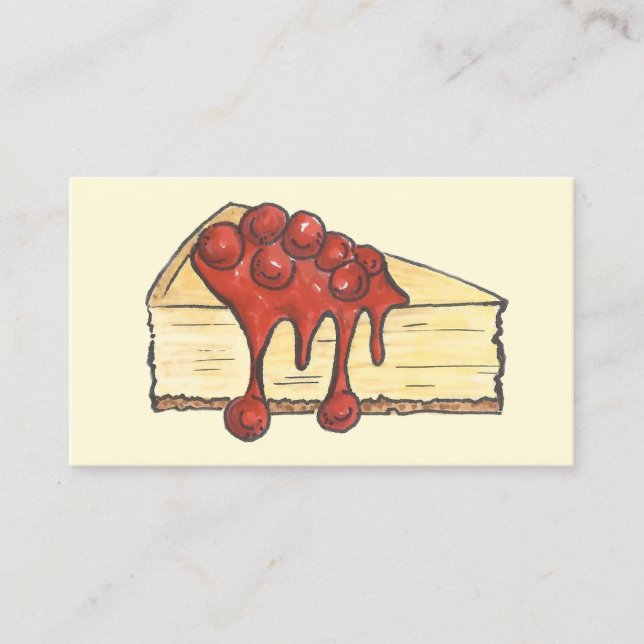 NYC New York City Cheesecake Bakery Baked By Food Business Card (Front)