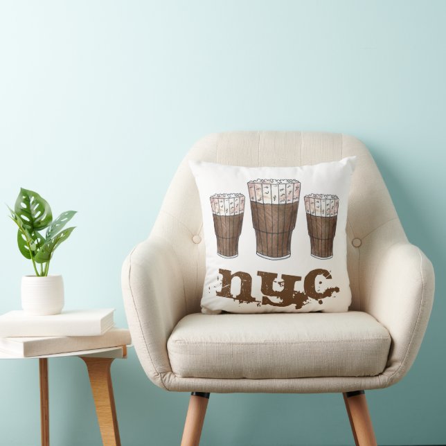 NYC New York City Classic Egg Cream Soda Fountain Cushion (Chair)