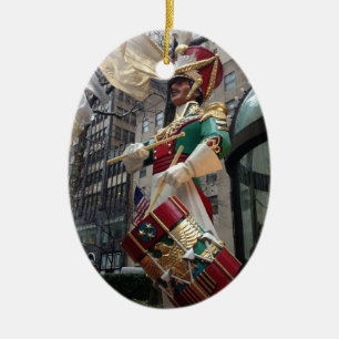 NYC New York City Holiday Drummer Boy Christmas Ceramic Tree Decoration