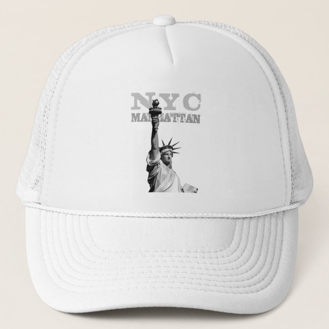 Nyc New York City Manhattan Liberty Statue Elegant Trucker Hat (Front)