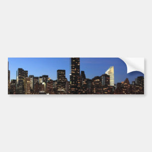 NYC New York City Manhattan Night Bumper Sticker