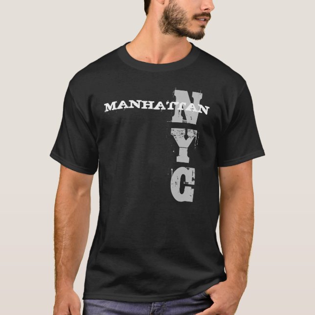 Nyc New York City Manhattan Trendy Template T-Shirt (Front)