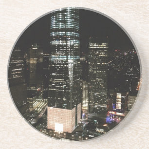 NYC New York City Night Skyline Architecture Light Coaster