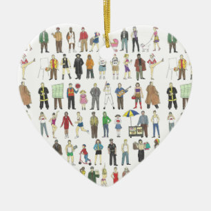 NYC New York City People Citizens Residents Art Ceramic Tree Decoration