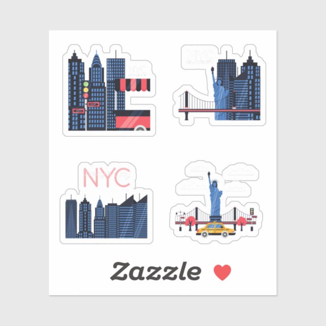 NYC (New York City) Stickers (Sheet)