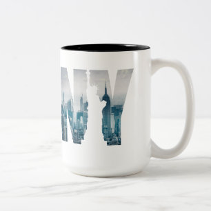 NYC, New York City Two-Tone Coffee Mug