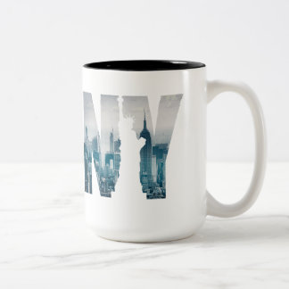 NYC, New York City Two-Tone Coffee Mug