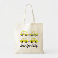 NYC New York City Yellow Chequered Taxi Cab Tote