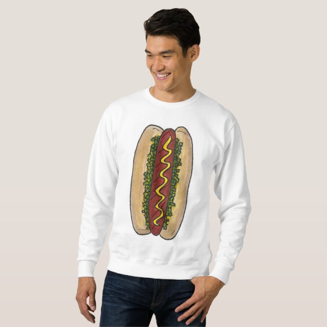 NYC New York Hot Dog w/ Mustard Relish Sweatshirt (Front Full)