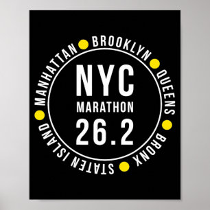 Nyc New York Souvenir Marathon Runner _1 Poster