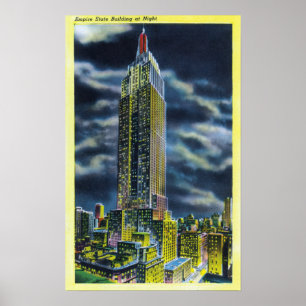 NYC, New YorkEmpire State Building at Night Poster