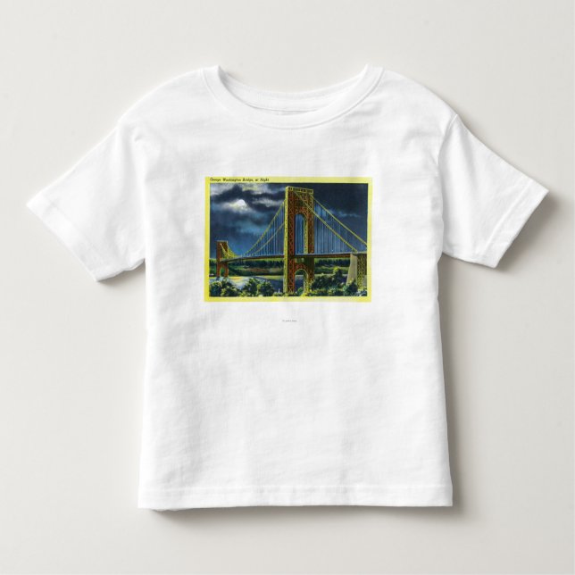 NYC, New YorkGeorge Washington Bridge at Night Toddler T-Shirt (Front)