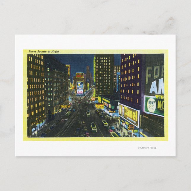 NYC, New YorkView of Times Square at Night # 1 Postcard (Front)