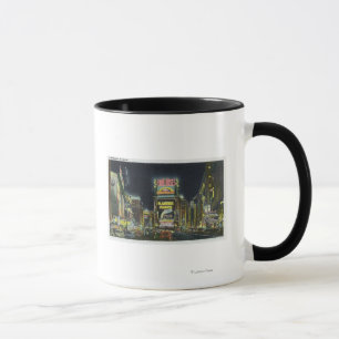 NYC, New YorkView of Times Square at Night # 2 Mug