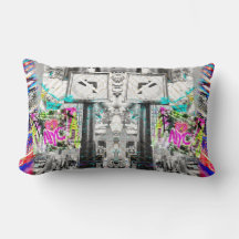 NYC NY graffiti city throw pillow