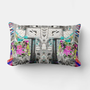 NYC NY graffiti city throw pillow