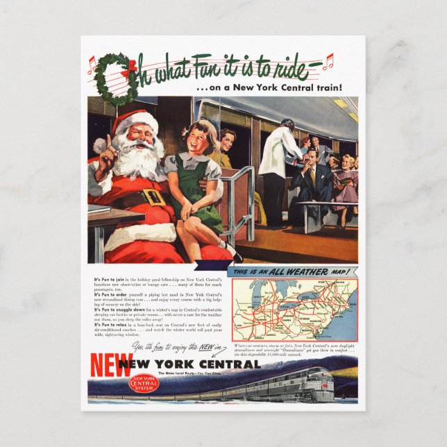 NYC,Oh What Fun it Is Holiday Postcard (Front)