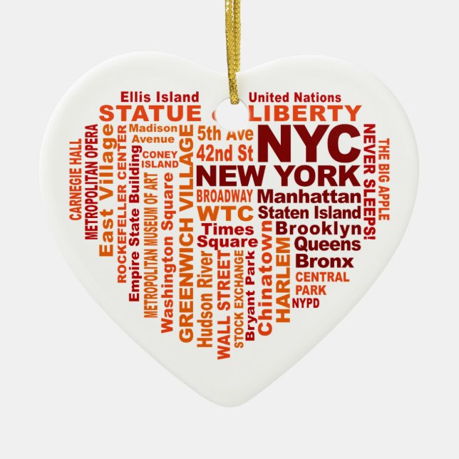 NYC ornament - customisable (Front)