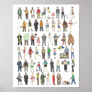 NYC People New York City Citizens Humans Residents Poster