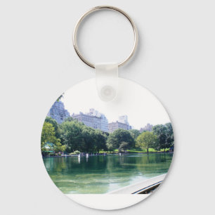 NYC Pond in Central Park Canvas Print Key Ring