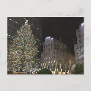 NYC Rockefeller Centre Christmas Tree New York Holiday Postcard