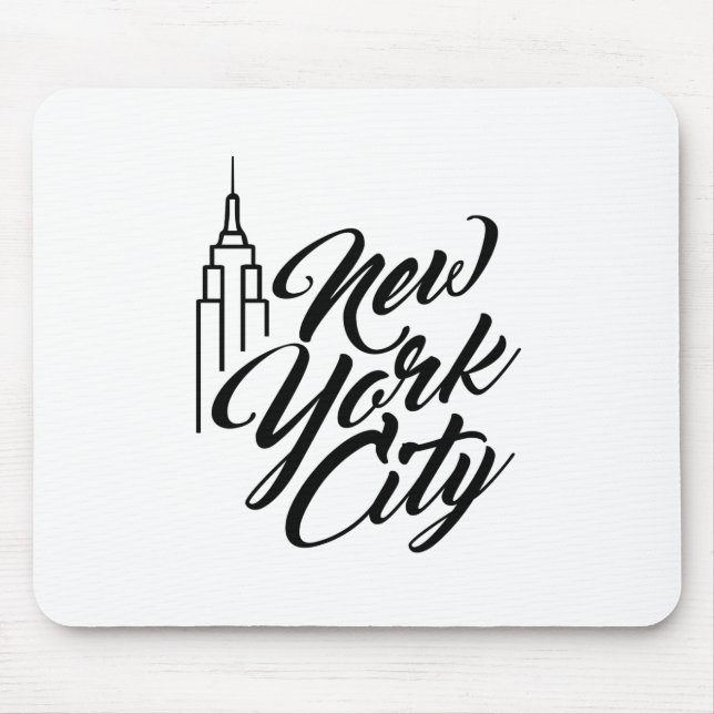 NYC Script Text Mouse Pad (Front)