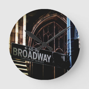 NYC signs Round Clock