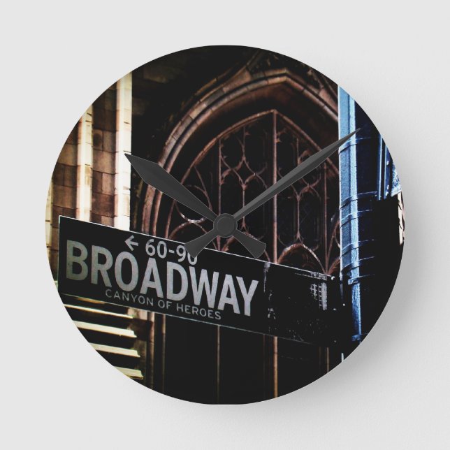 NYC signs Round Clock (Front)