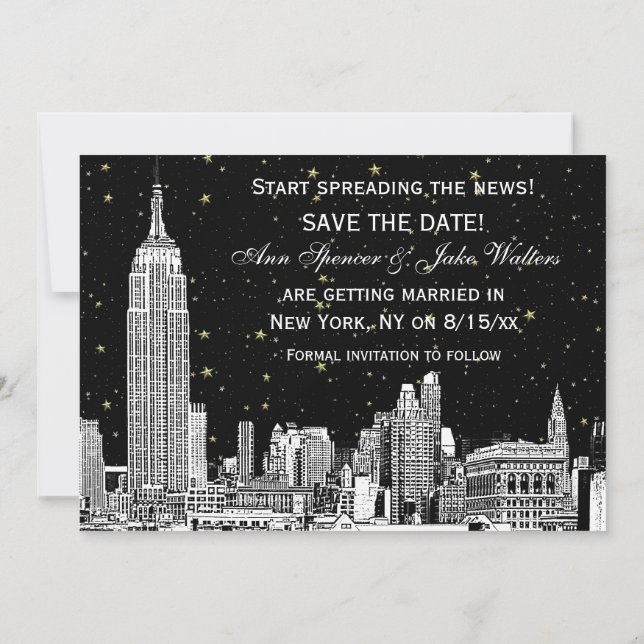 NYC Skyline 01 Etch DIY BG Colour Save the Date Bl (Back)