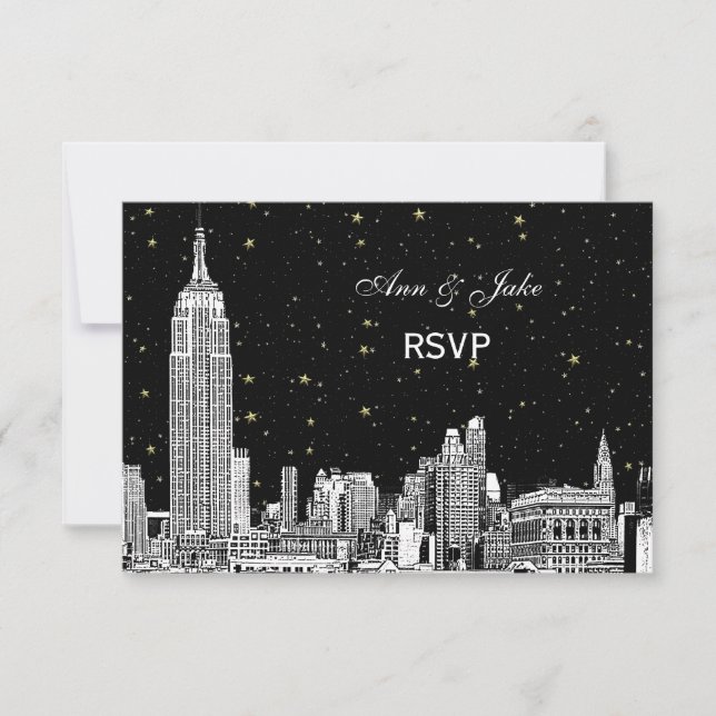 NYC Skyline 01 Etchd Starry DIY BG Colour RSVP #2 (Front)