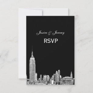NYC Skyline 01 Etched RSVP #1 With Menu