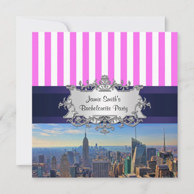 NYC Skyline B2 Bachelorette Party Invitation (Front)