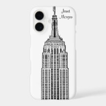 NYC Skyline - Empire State Building Etched look