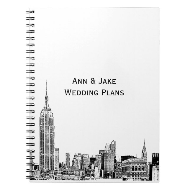 NYC Skyline Etched 01 Notebook (Front)