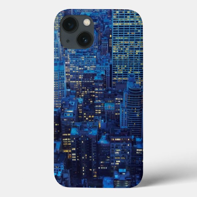 NYC Skyline, high angle view at dusk Case-Mate iPhone Case (Back)