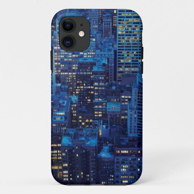 NYC Skyline, high angle view at dusk Case-Mate iPhone Case (Back)